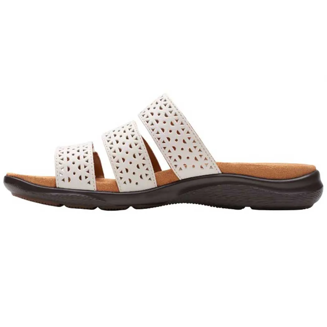 White Clarks Kitly Walk Sandals (Women's)