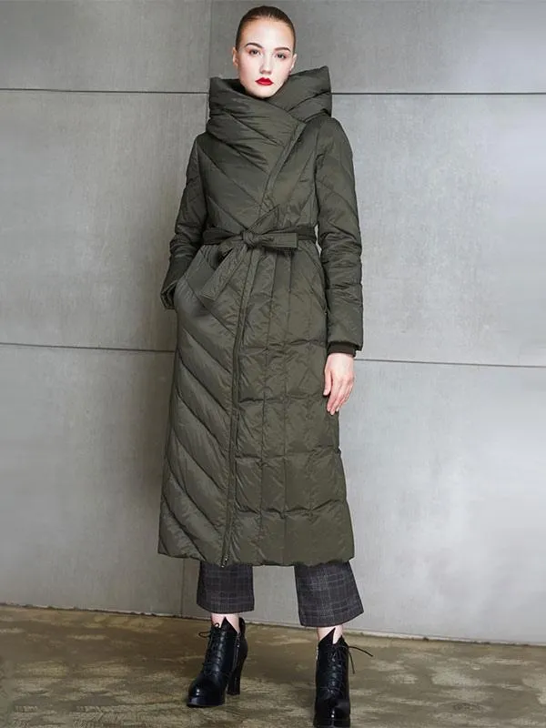 Classic Duck Down Winter Coat for Women, Warm Outerwear