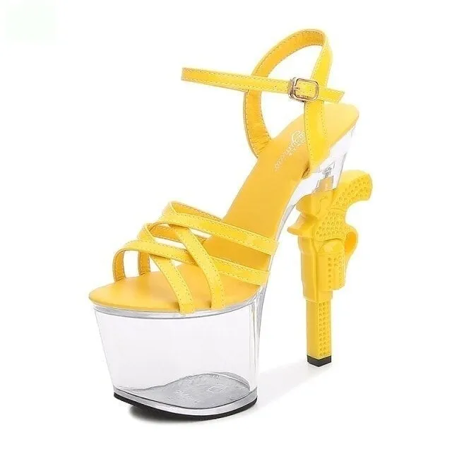 Clear High Heel Sandals Women's Patent Leather Pumps