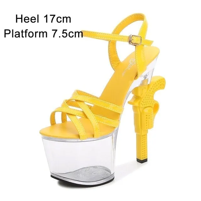 Clear High Heel Sandals Women's Patent Leather Pumps