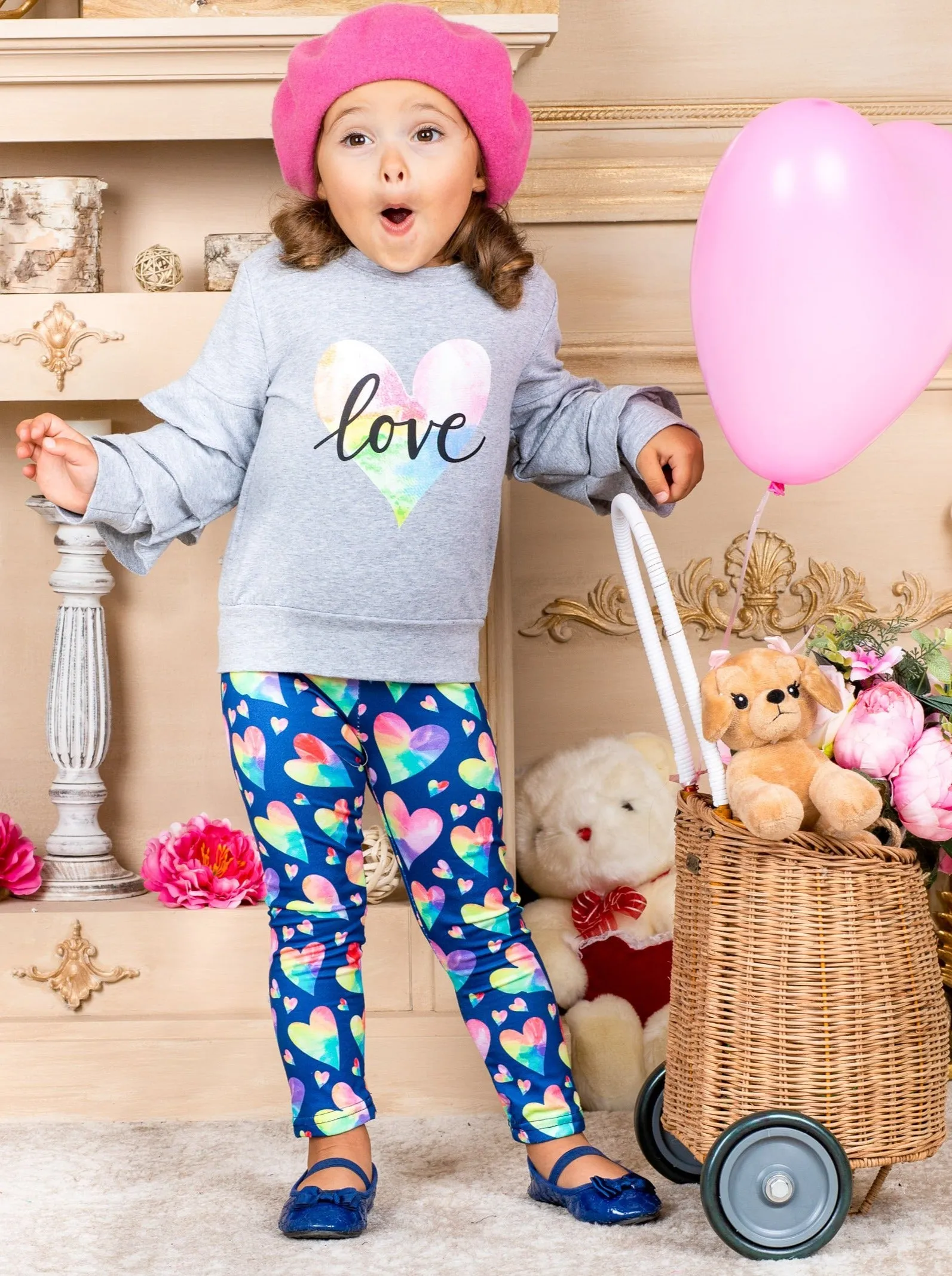 Colorful Love Legging and Top Set