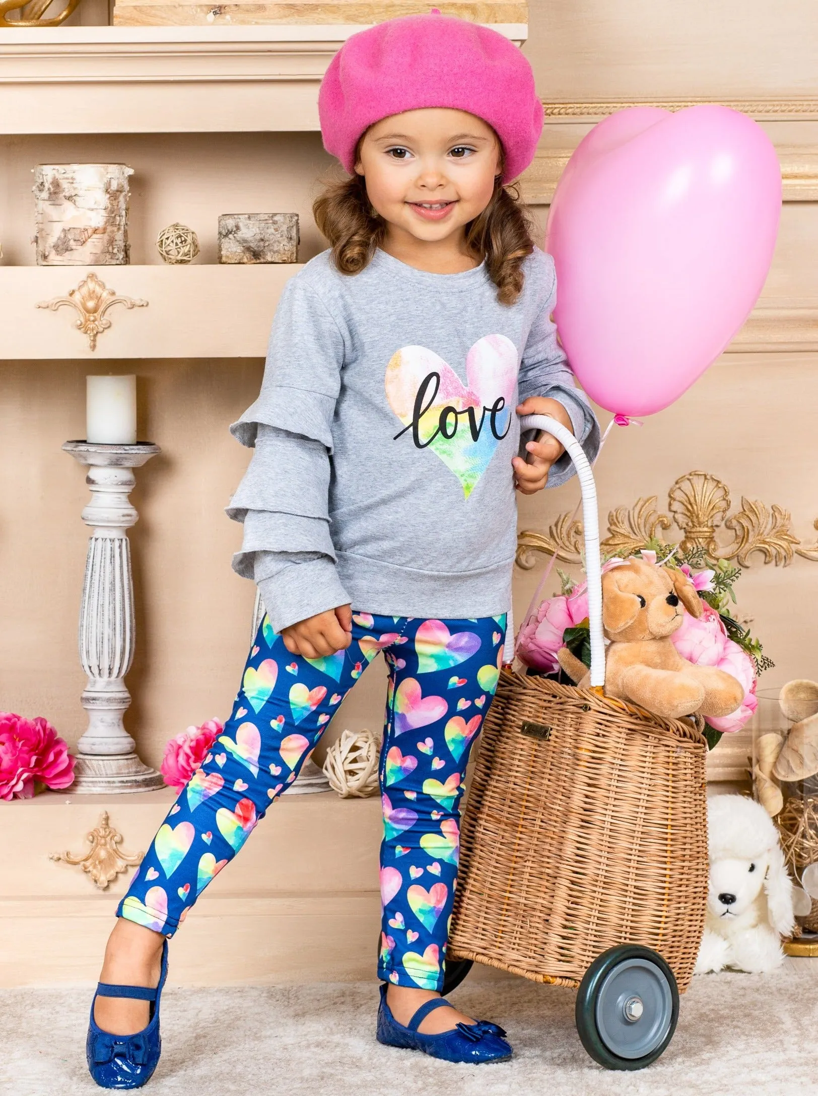 Colorful Love Legging and Top Set