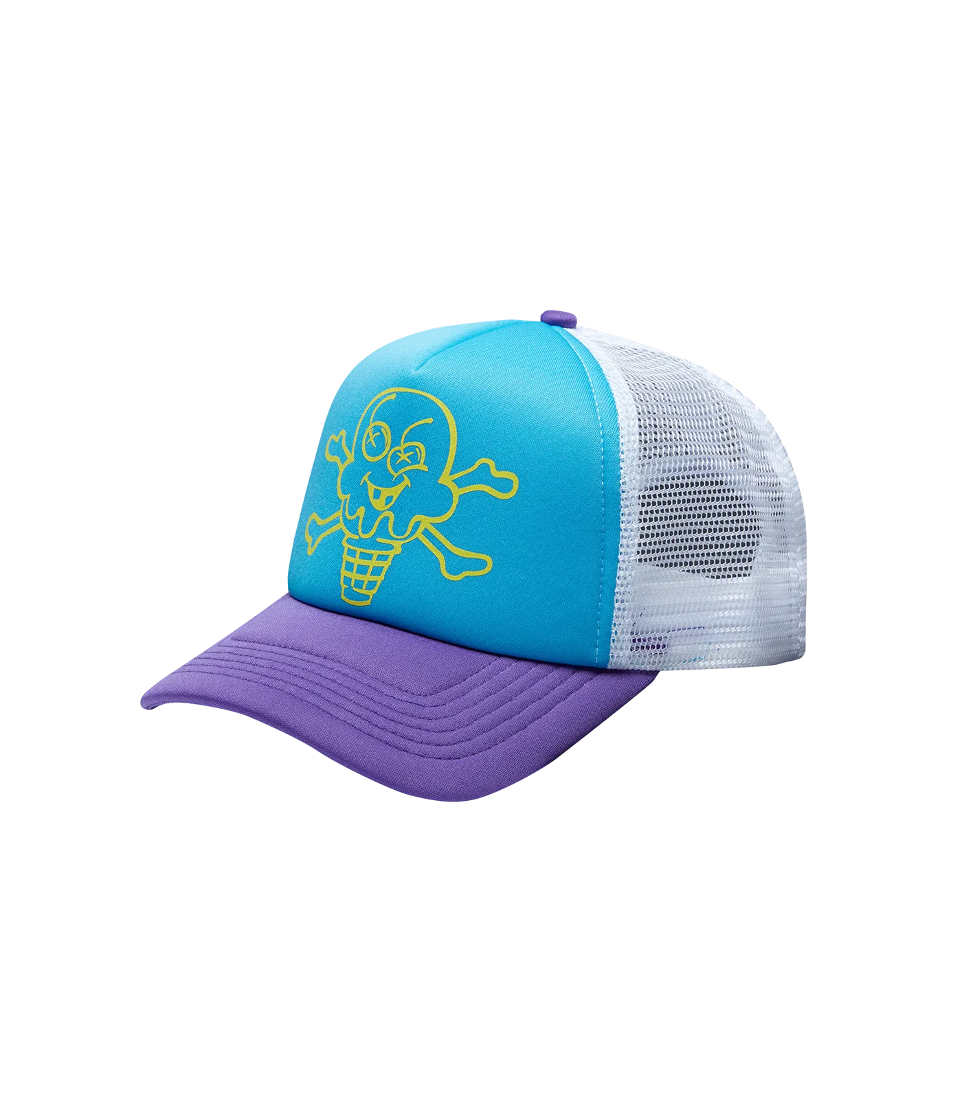 Blue Cones and Bones Trucker Hat