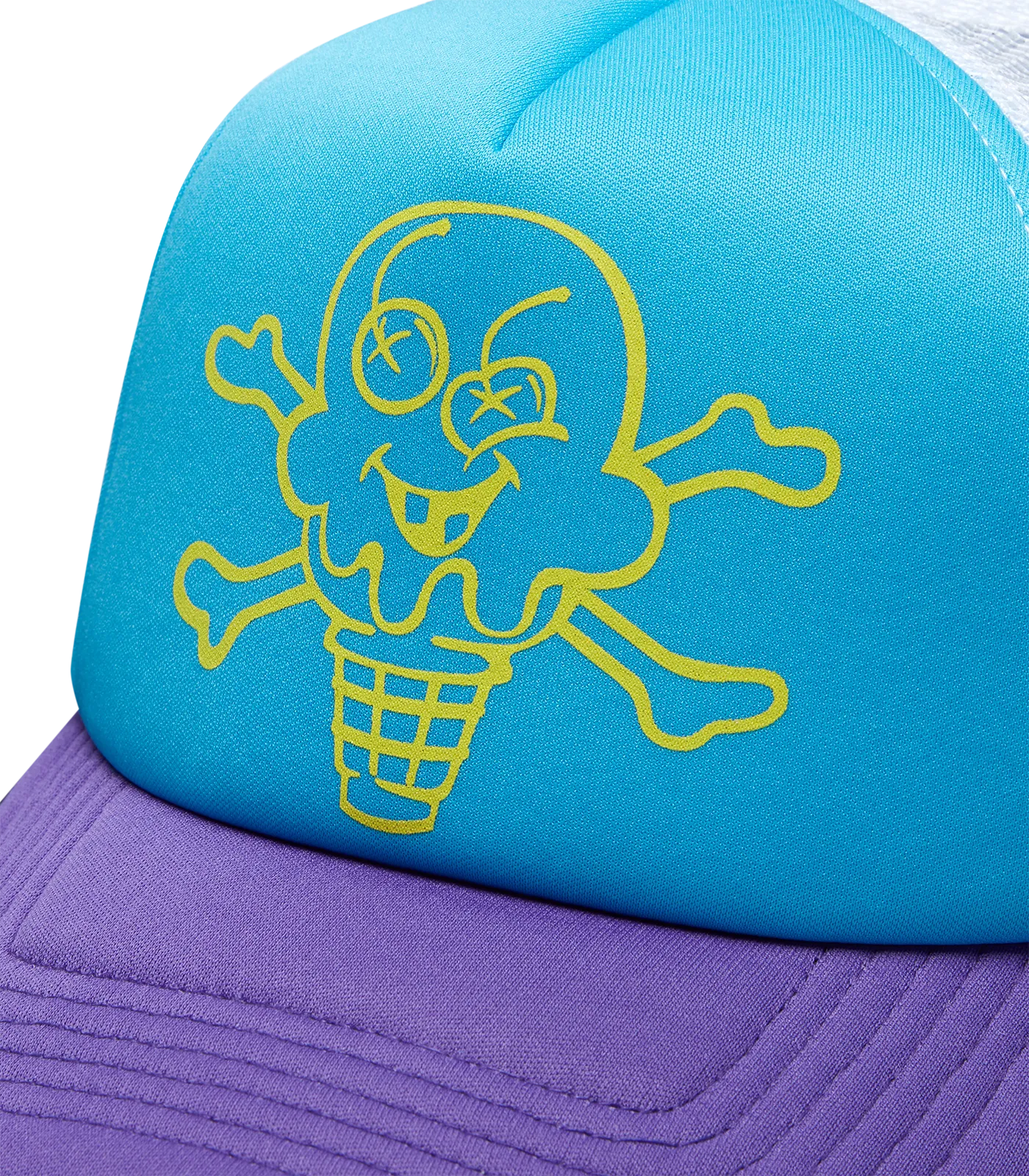 Blue Cones and Bones Trucker Hat