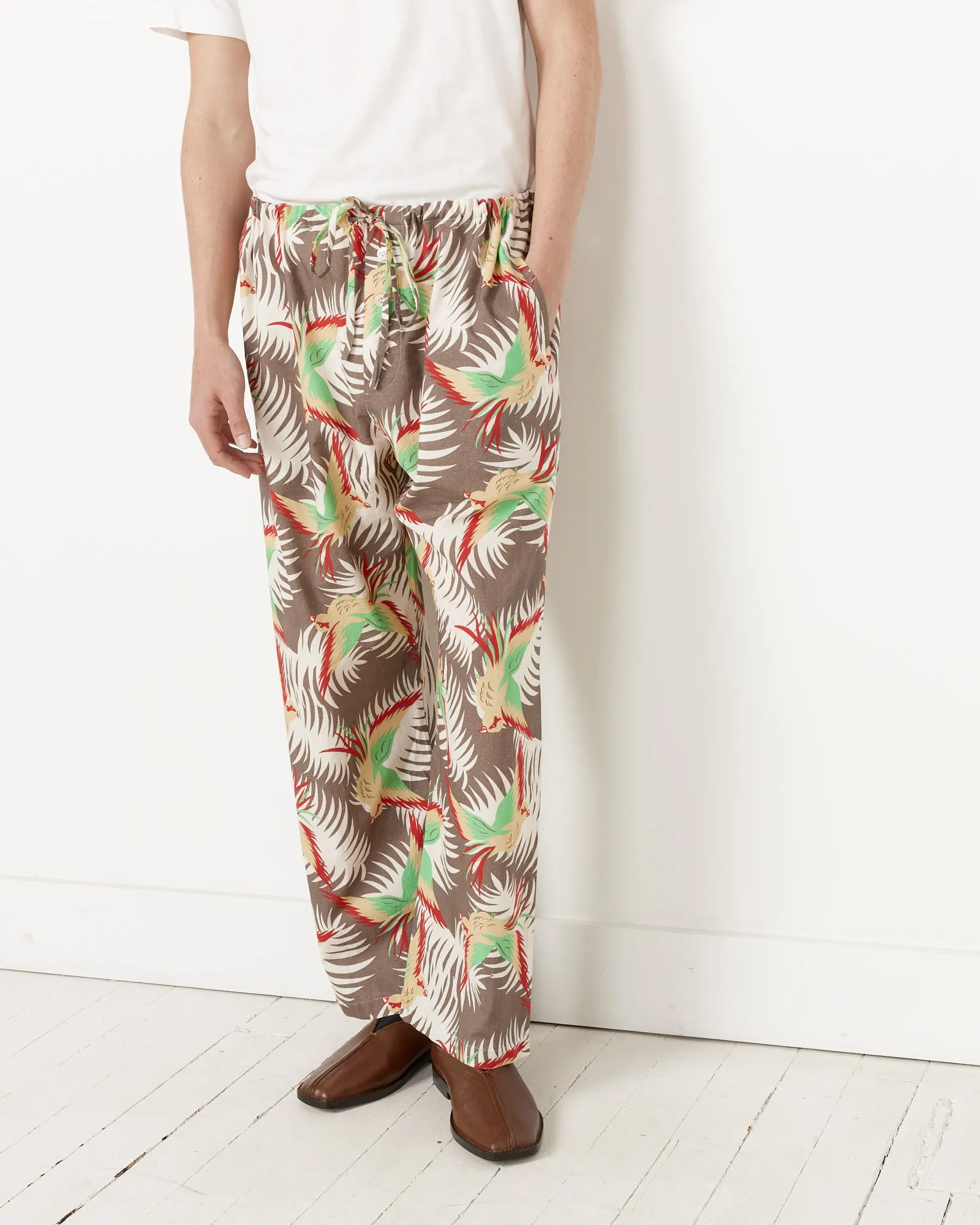 Conure Parrot Print Lounge Pants - Multicolor