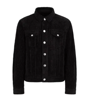 Black Corduroy Trucker Jacket