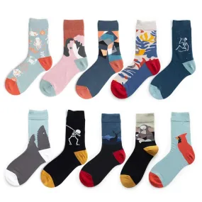 Cotton Crew Funny Women's Streetwear Socks Unisex