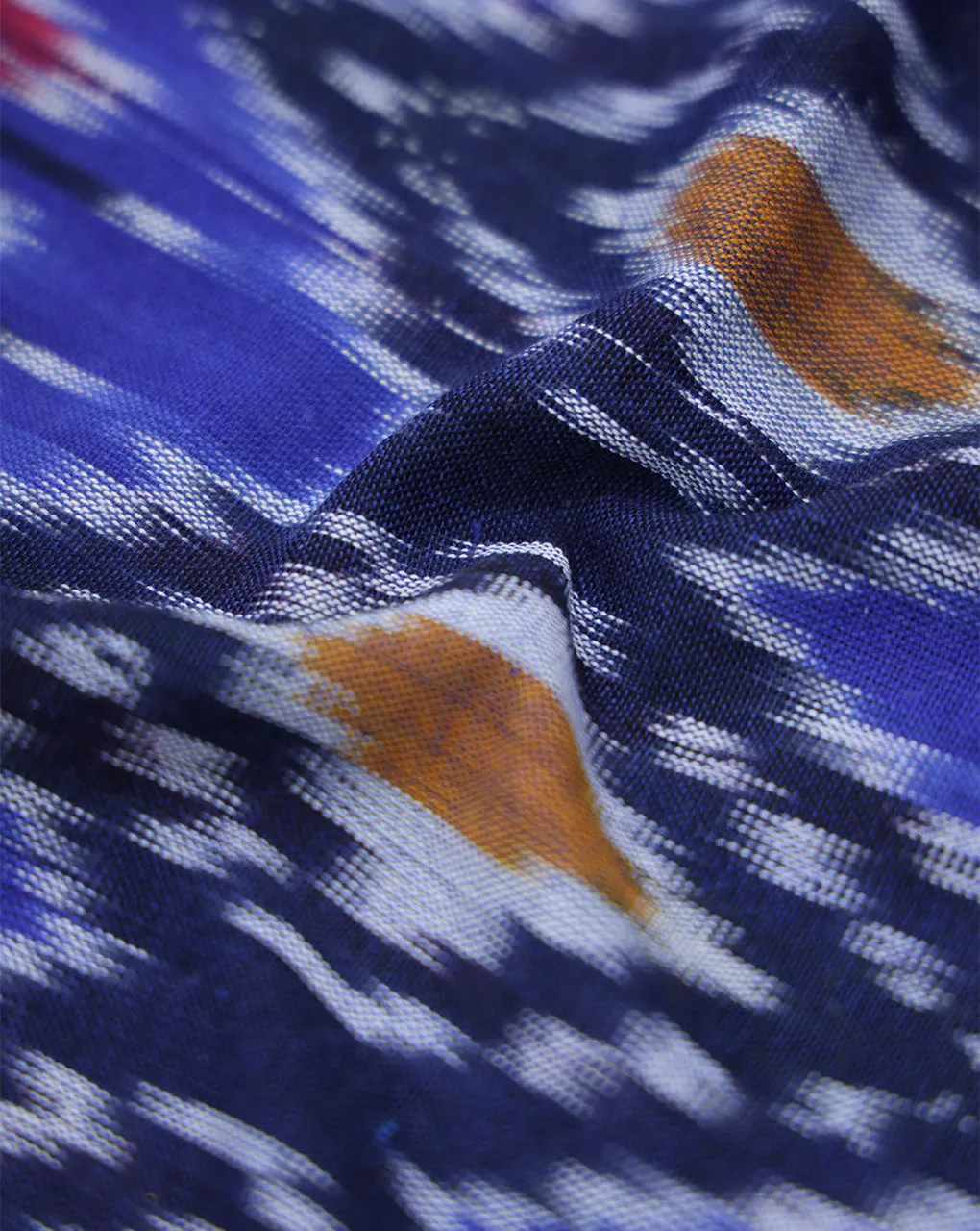 Cotton Ikat Fabric in Yarn-Dyed Design