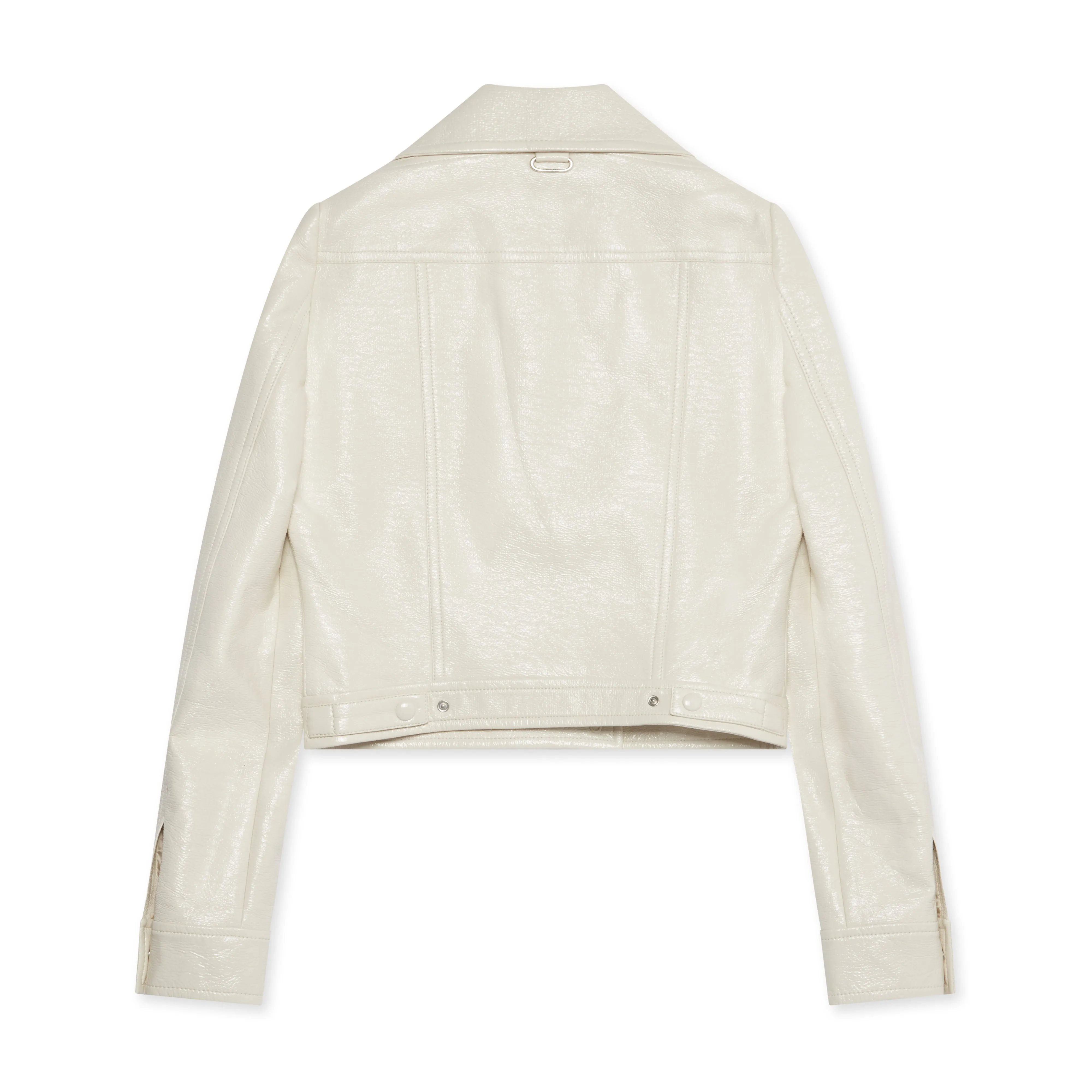 Courreges Women's Vinyl Trucker Jacket Off White - Best Deals 