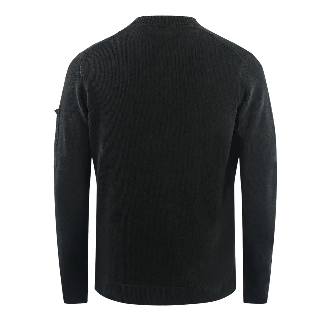 C.P. Company Men's 14CMKN026A Black Sweater - Style 005687G 999