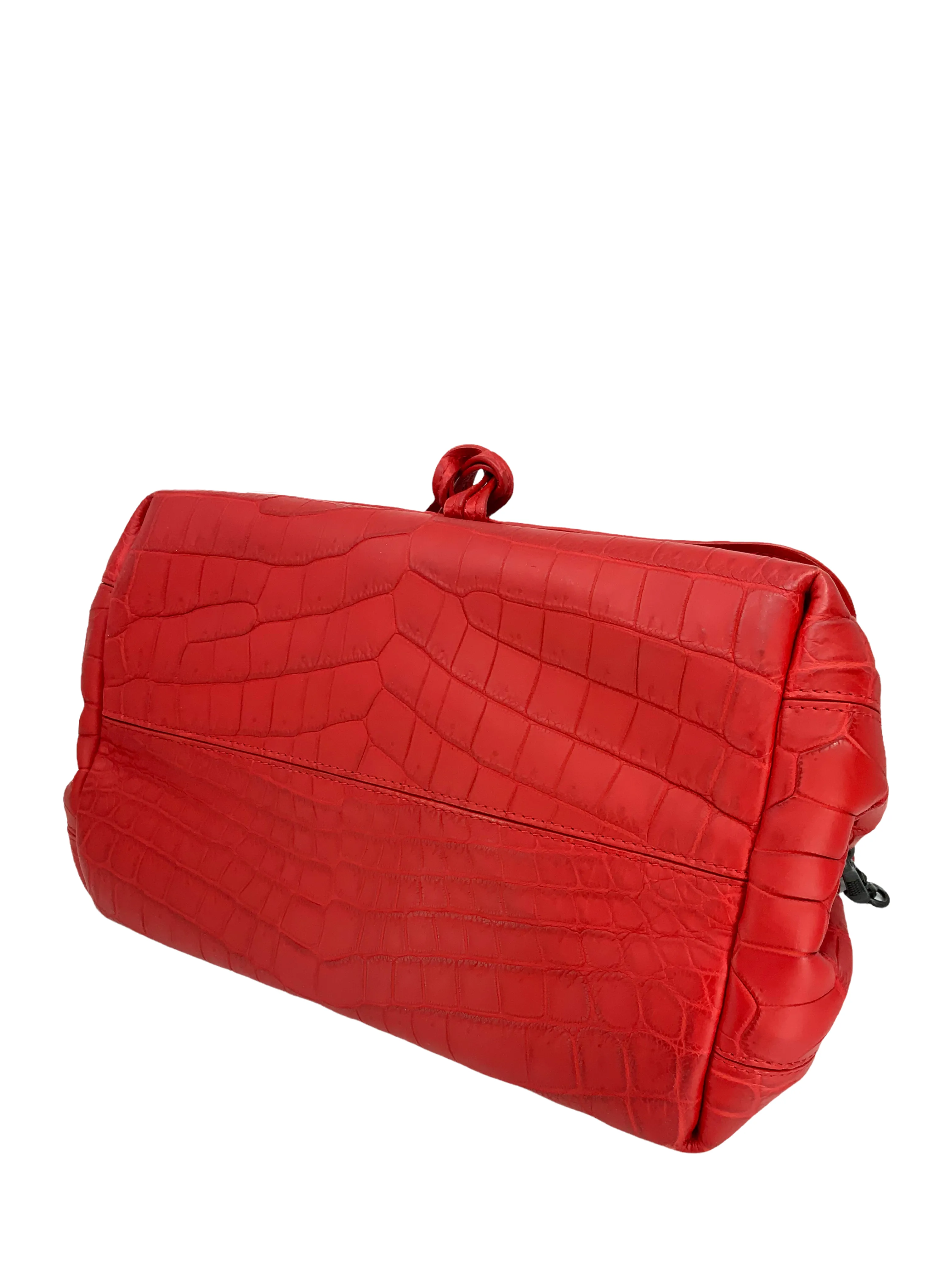 Crocodile Large Flap Bag with Shoulder Strap from Bottega Veneta