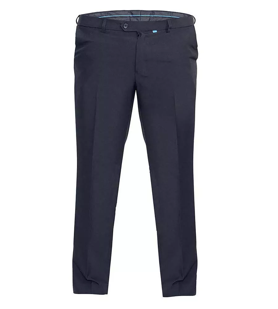 D555 Men's Navy Trousers with Adjustable Waist