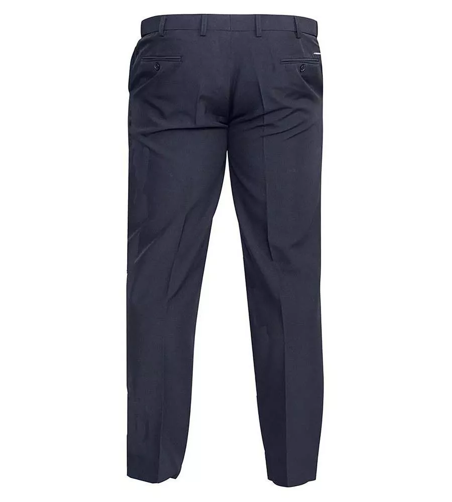 D555 Men's Navy Trousers with Adjustable Waist