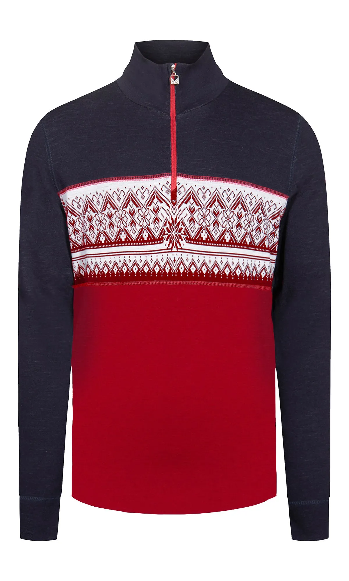 Dale Of Norway men's Moritz sweater in raspberry base layer