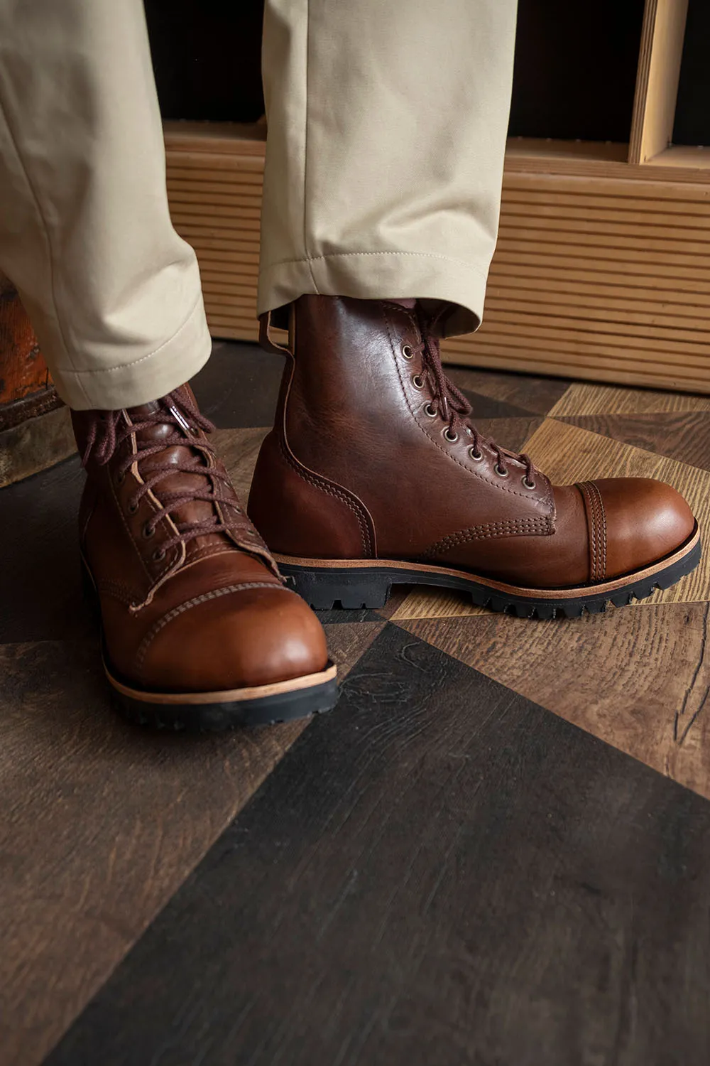 Dark Tan Derby Boots