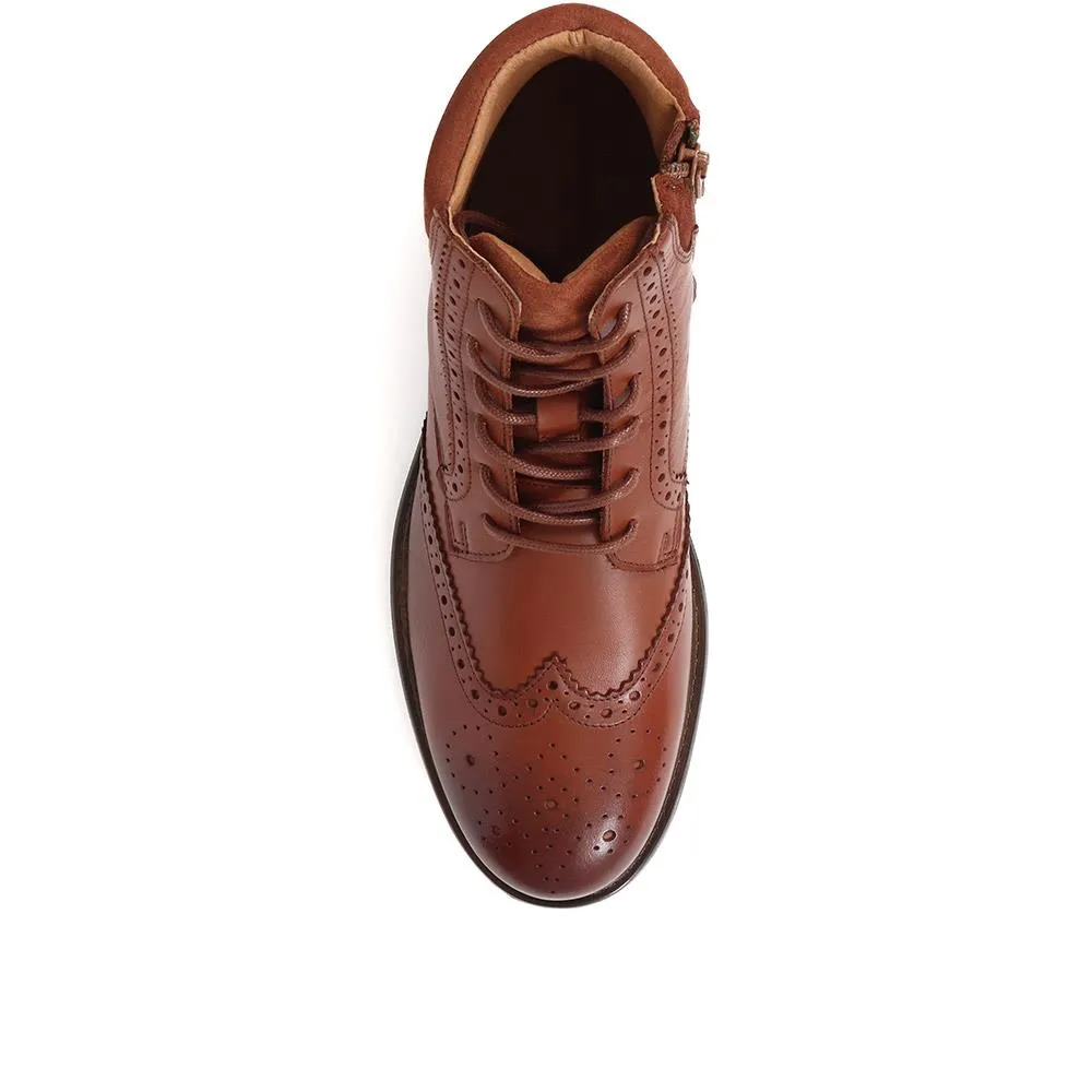 Deon Brogue Leather Boots - DEON / 324 500