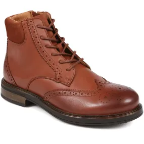 Deon Brogue Leather Boots - DEON / 324 500