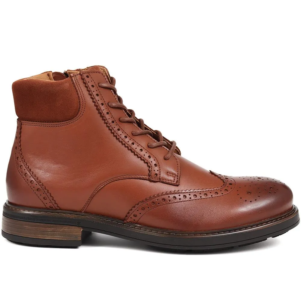 Deon Brogue Leather Boots - DEON / 324 500