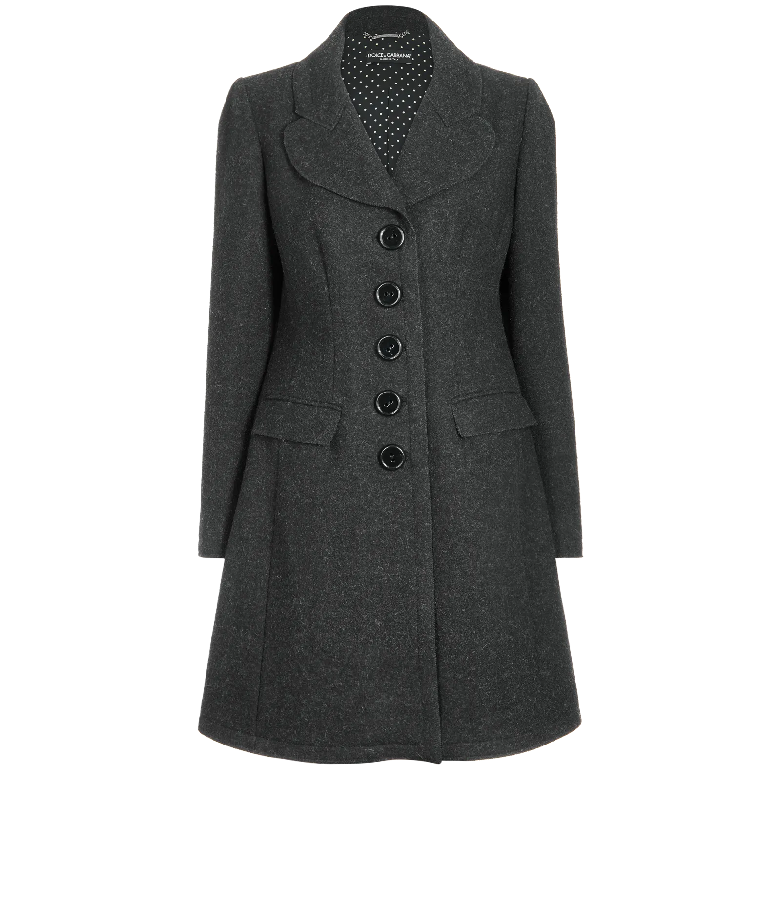 Dolce & Gabbana Coat with Oversized Buttons - Shop Now