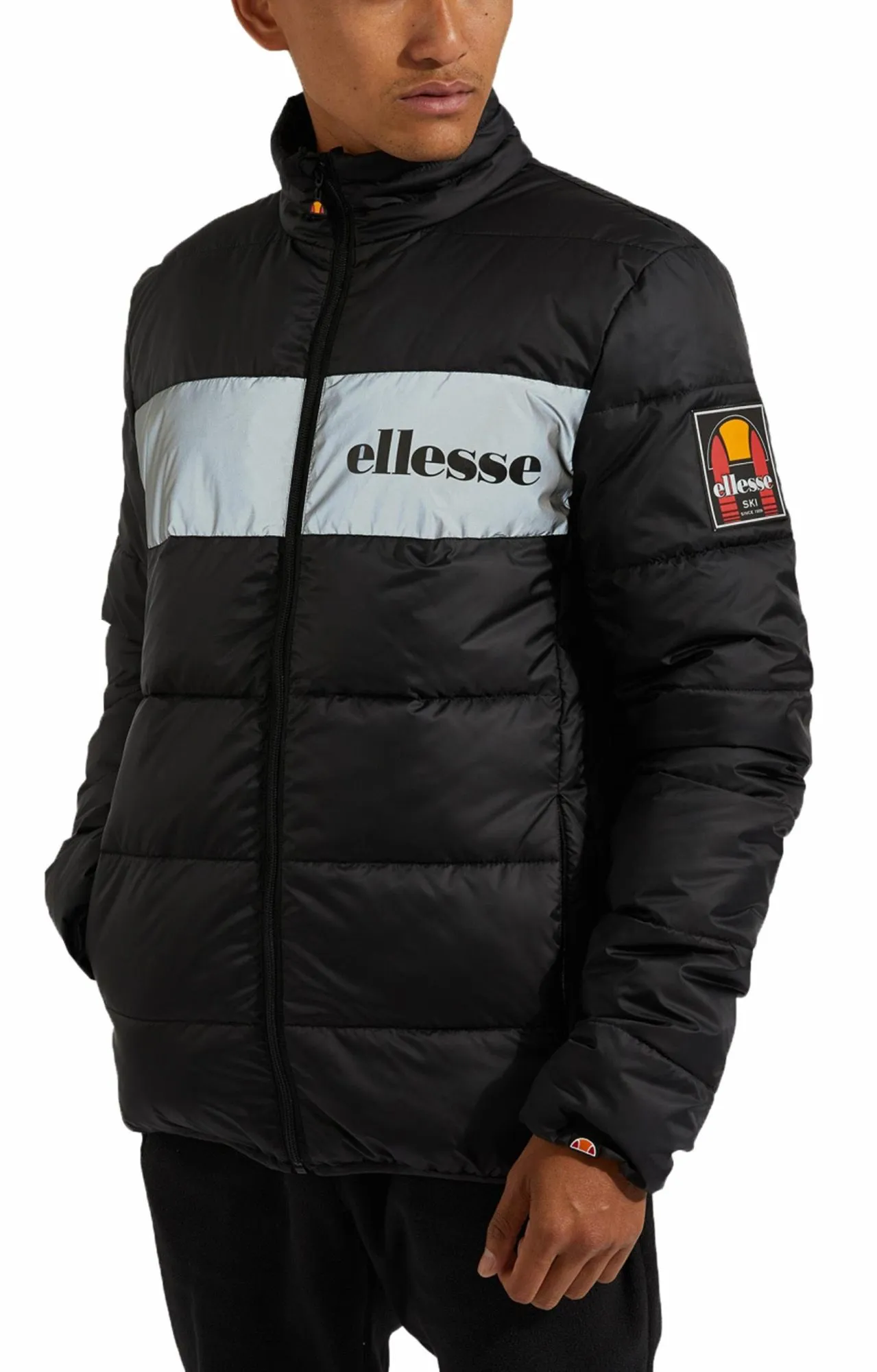 Ellesse Men's Illo Padded Reflective Jacket Black