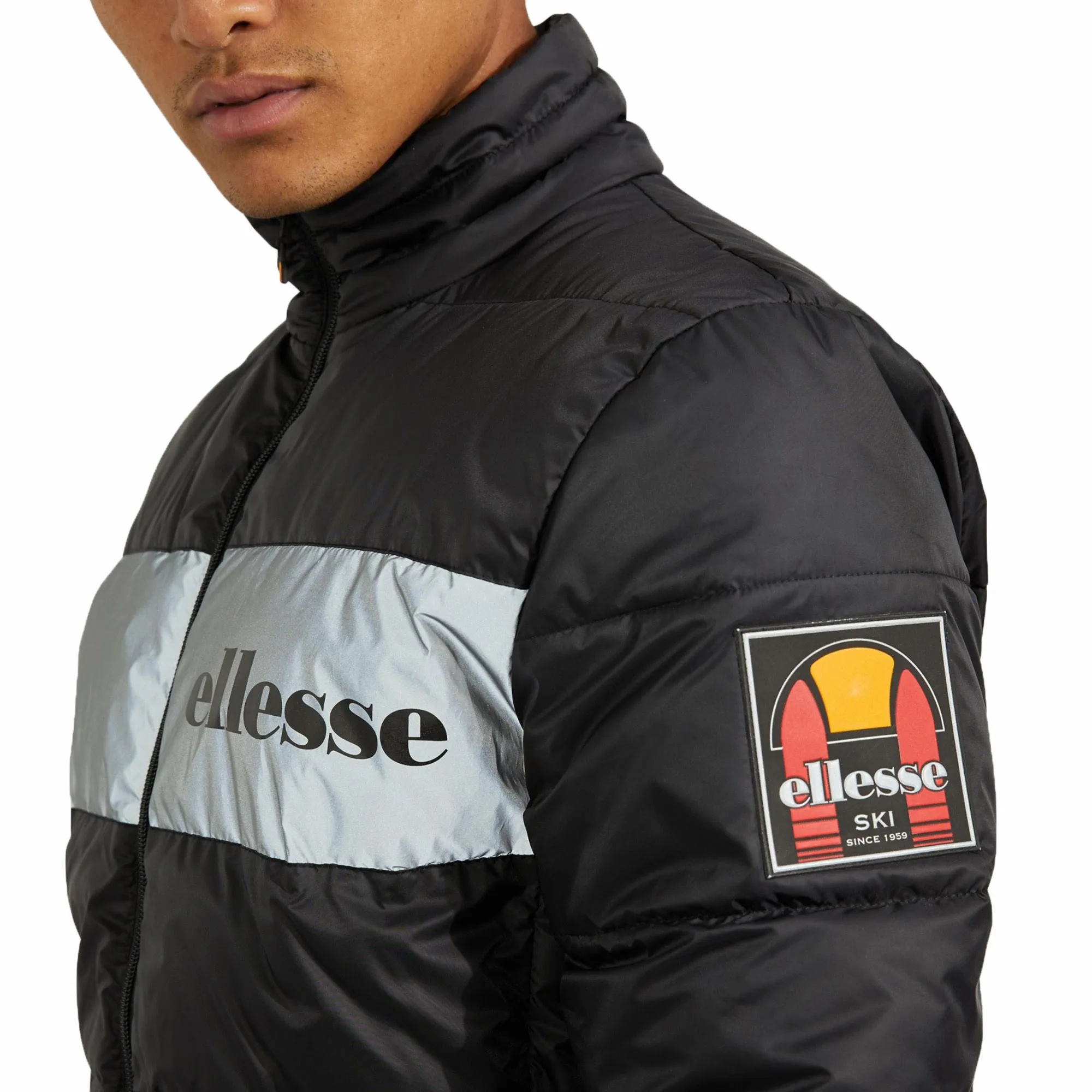 Ellesse Men's Illo Padded Reflective Jacket Black