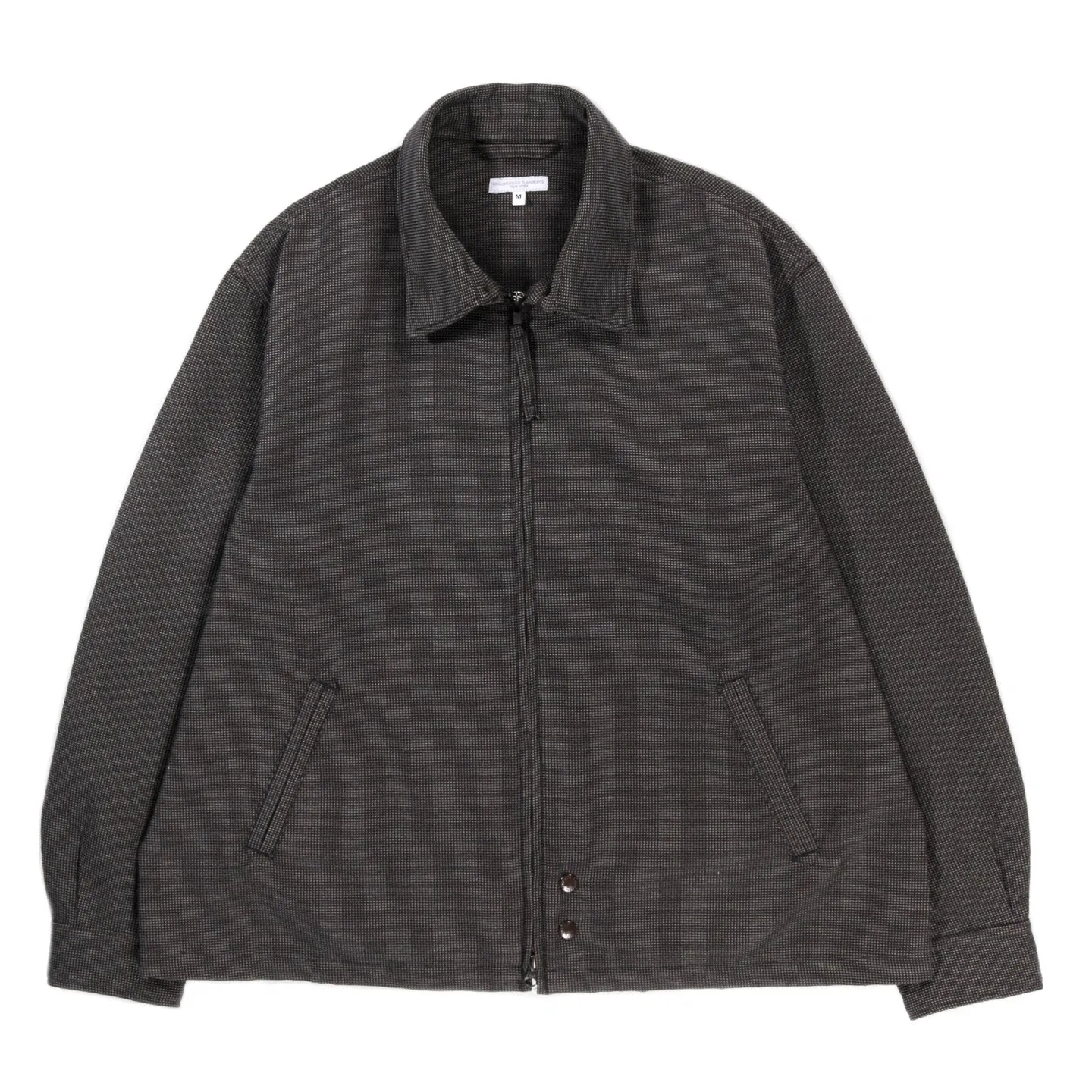 Engineered Garments Clagtin Jacket in Dark Brown Waffle Cotton NYC.