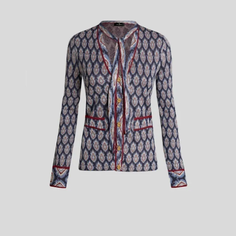 ETRO Casual Style Long Sleeve Elegant Cardigans