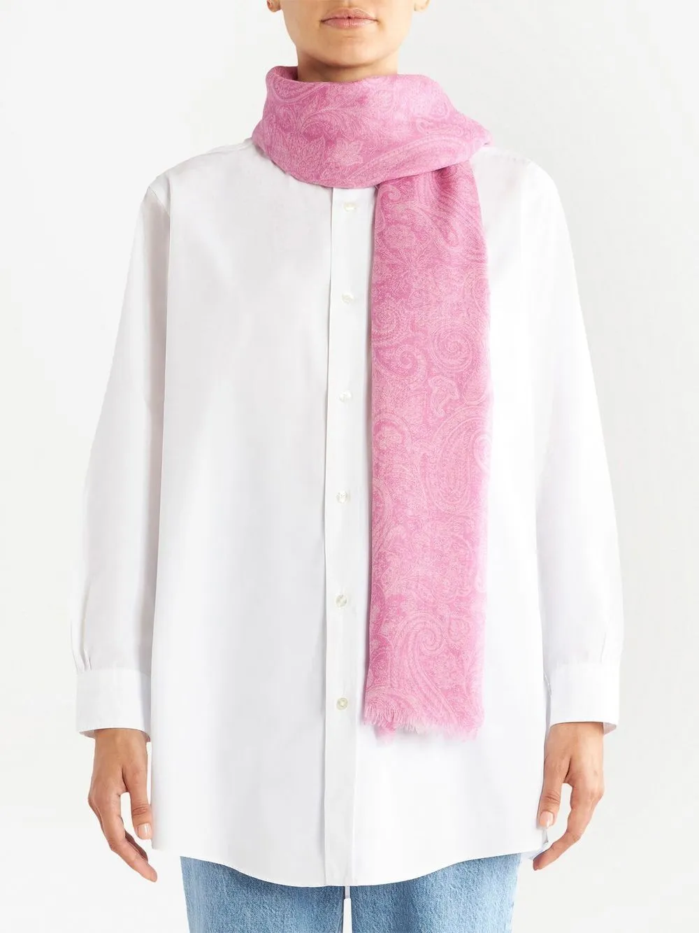 ETRO Rose Foulard Cachemira Scarf for Women - SS23.