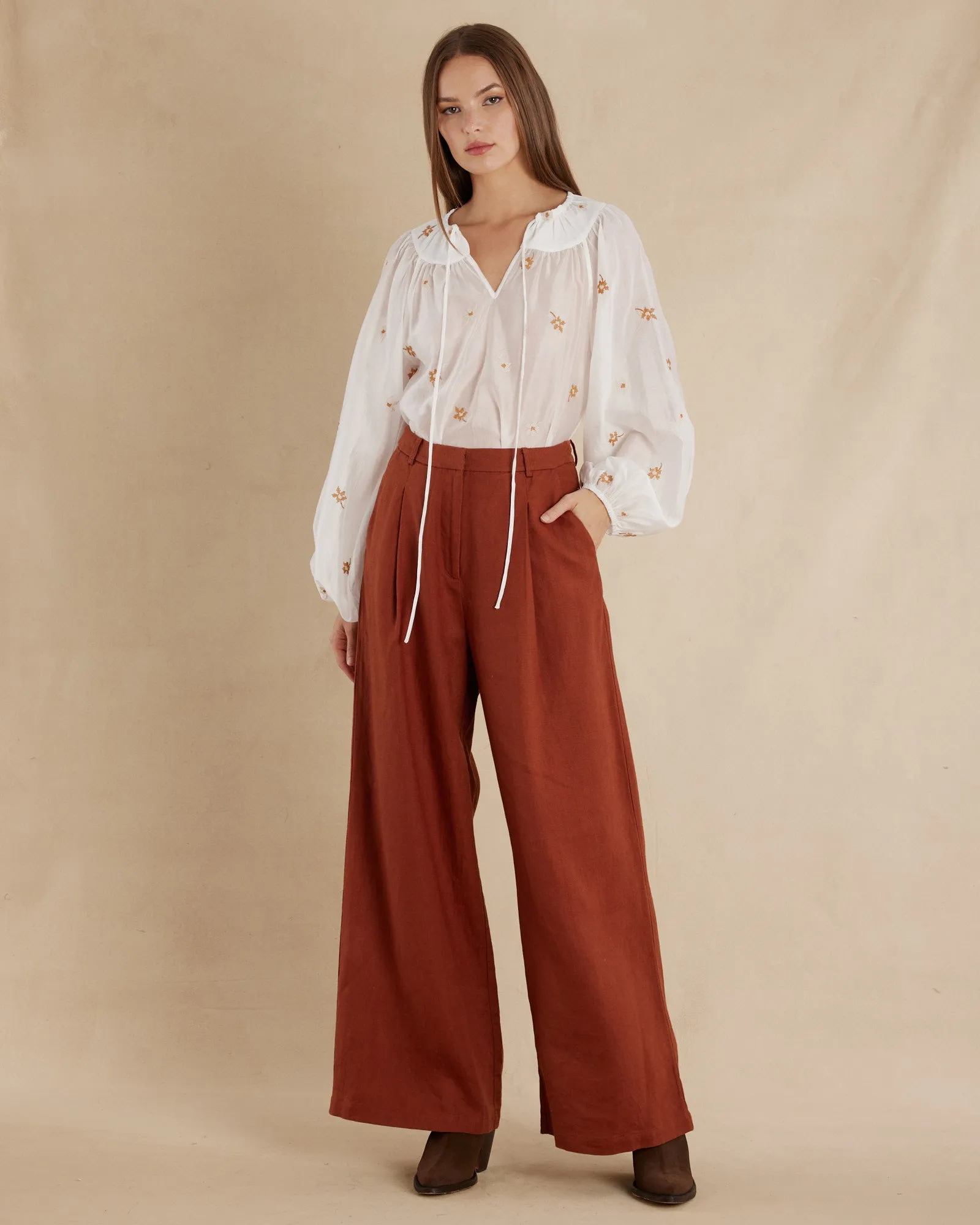 Eugene Linen Pant - Natural