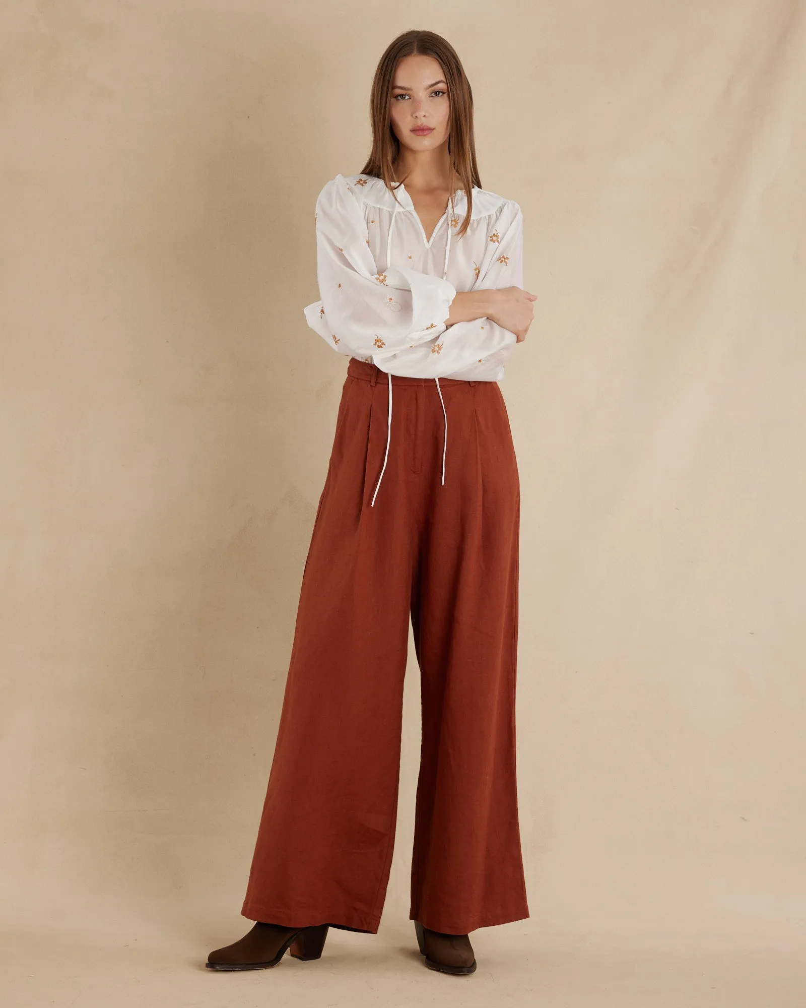 Eugene Linen Pant - Natural