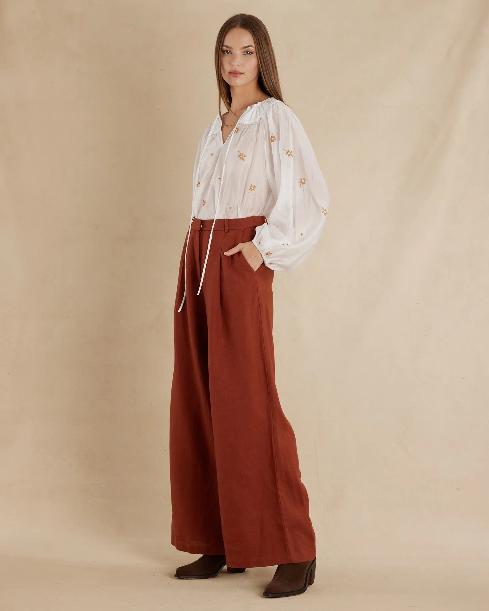 Eugene Linen Pant - Natural