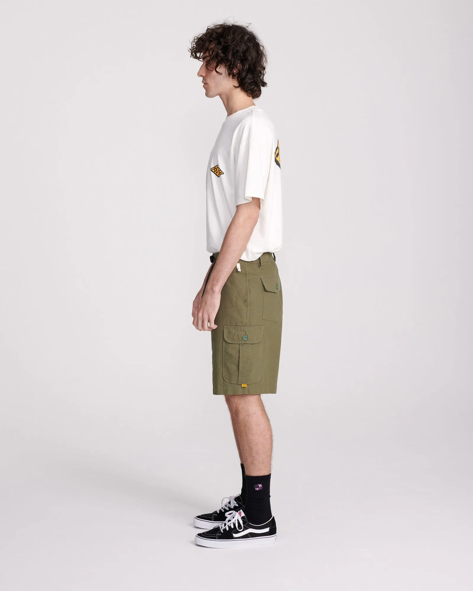 Explore Utility Shorts in Fatigue Color