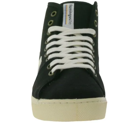 fair and sustainable city shoes made of canvas, Black/white from FLAMINGOS LIFE El Camino