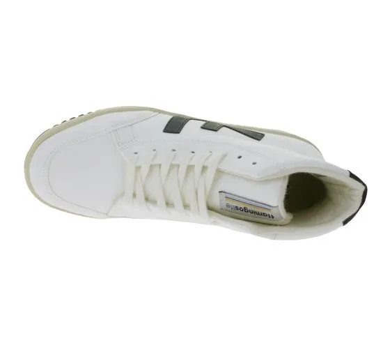 fair and sustainable everyday shoes made in Spain SS21O8BLAWHIBIC white/black from FLAMINGOS LIFE Old 80's