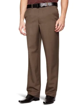 Farah Flexi Waist Trousers in Taupe Marl Brown