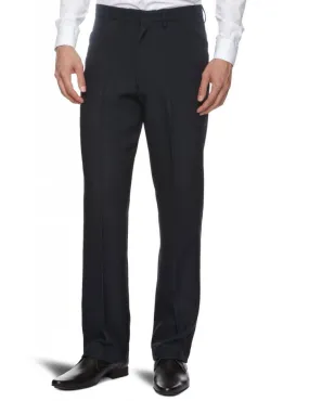 Navy Farah Hopsack Weave Trousers