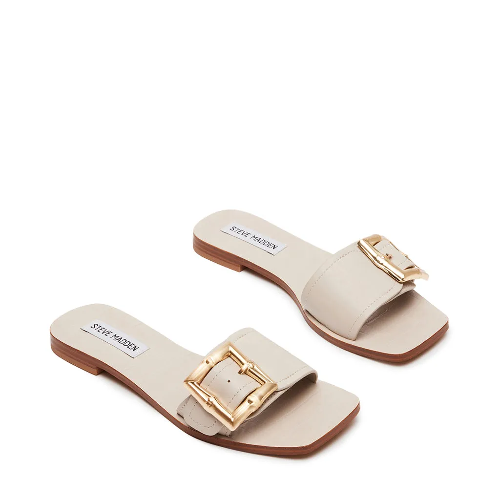 Farrah Beige Leather Sandals - Shop Now