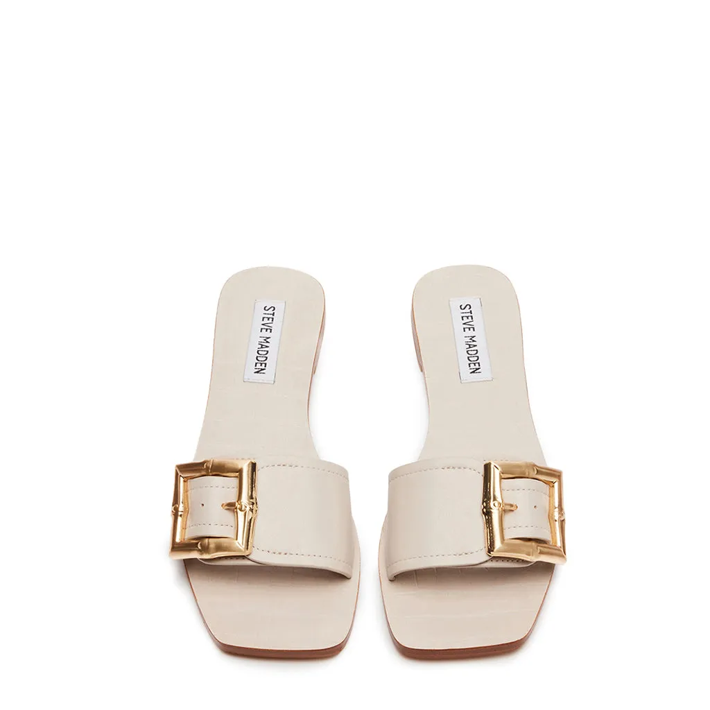 Farrah Beige Leather Sandals - Shop Now