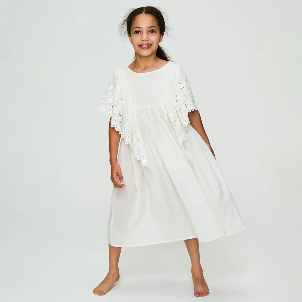 Vintage White Hibiscus Dress by Faune Child