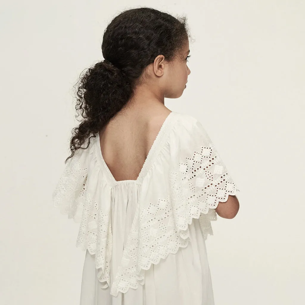 Vintage White Hibiscus Dress by Faune Child