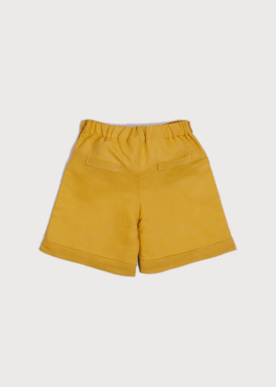 Mustard Elasticated Waist Shorts for Toddlers (18mths-3yrs)