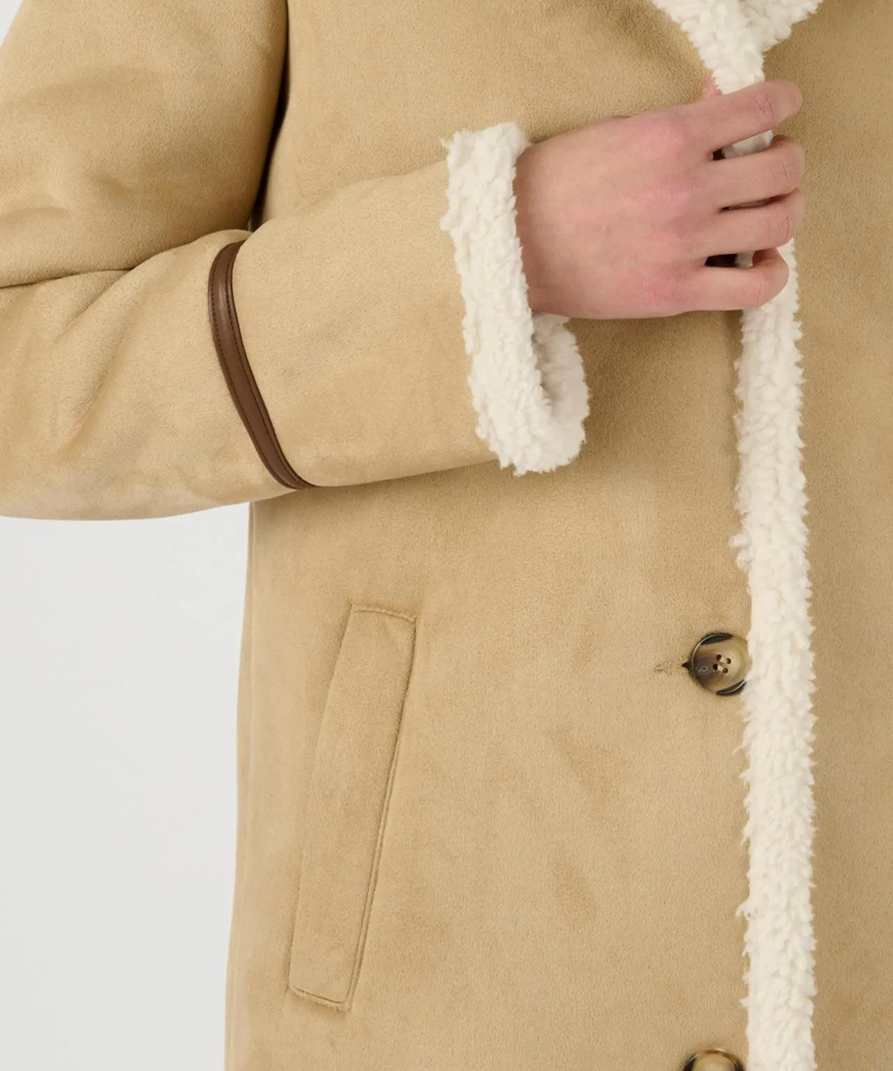 Faux Sheepskin Coat