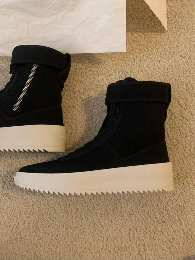 Fear of God Black Nylon Military Sneaker