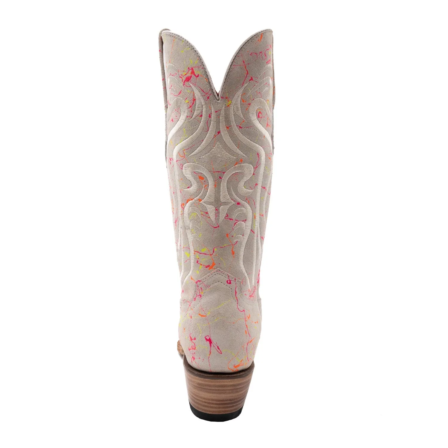 White Leather Cowboy Boots for Women - Ferrini Belle V-Toe