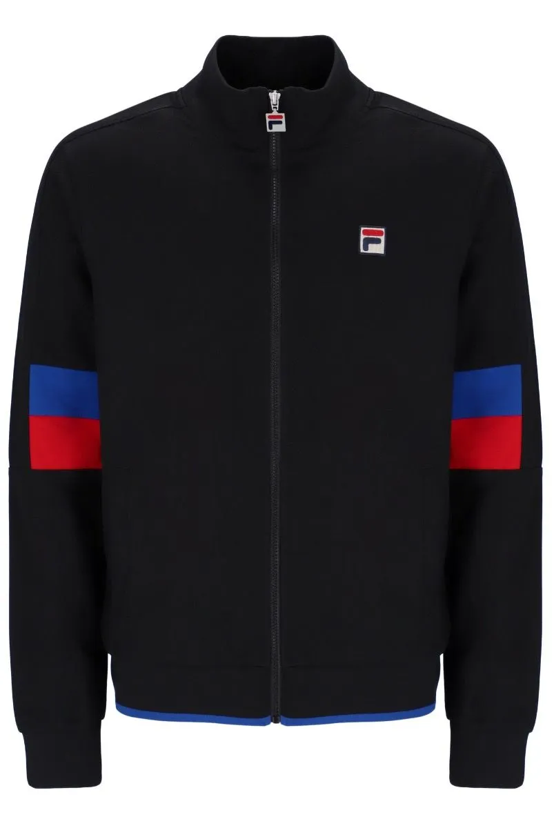 Fila Fischer Color Blocked Track Jacket Black Blue