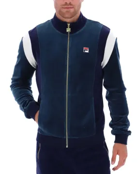 Fila Floyd Velour Track Jacket Dark Teal Fila Navy Egret