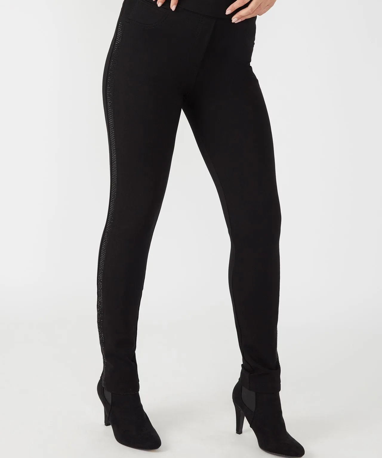 First Avenue Ponte Leggings with Sparkle Detail