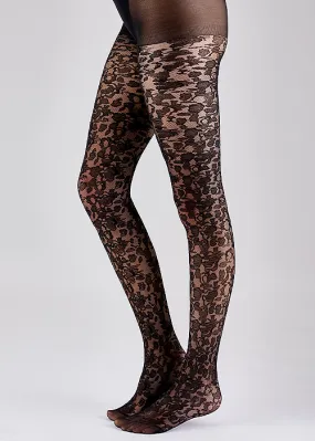 Floral Lace Pattern Tights - Pretty Polly