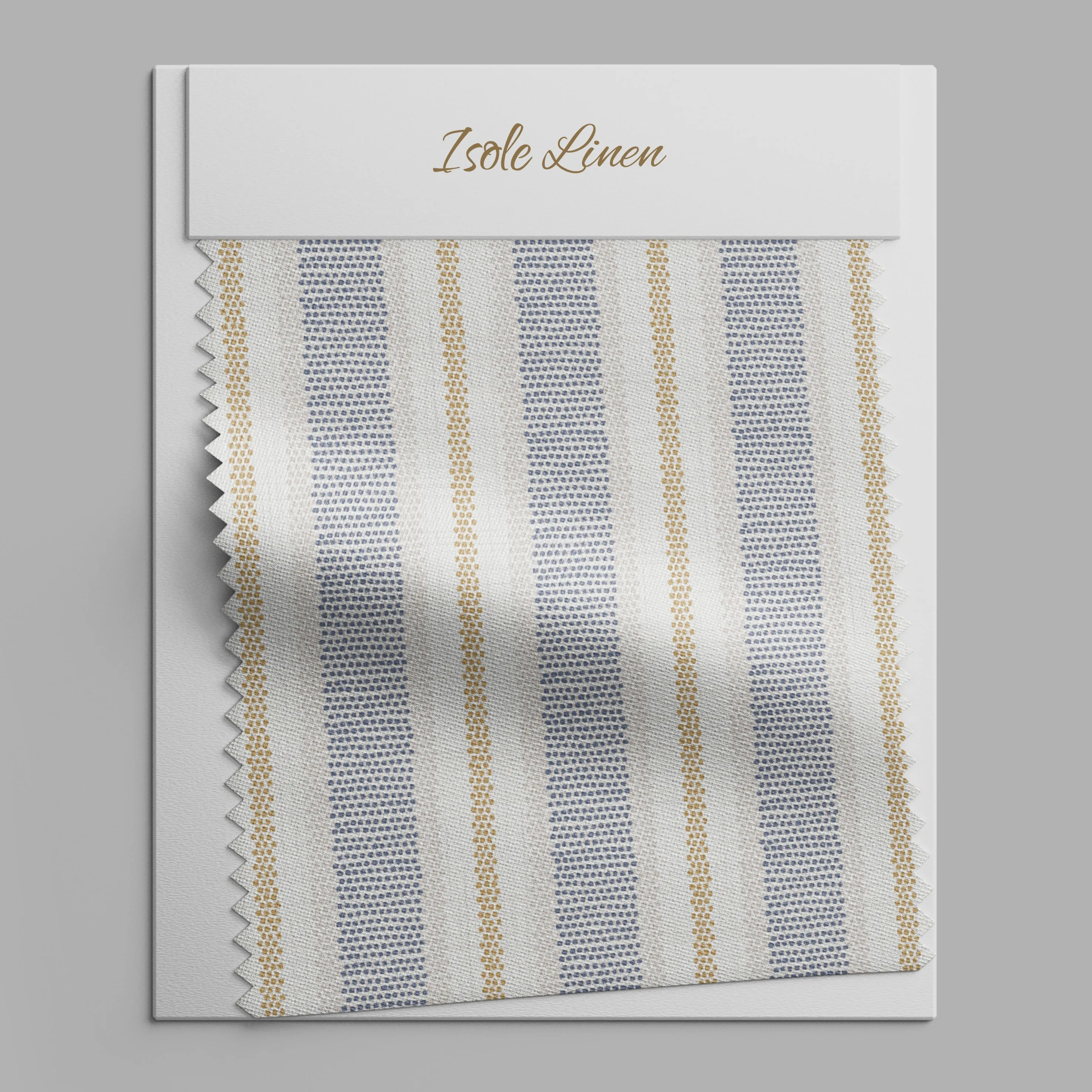 French Farmhouse Stripe Print Linen Fabric for Clothing, Bedding, Curtains - Provence Print Linen by Yard/Meter