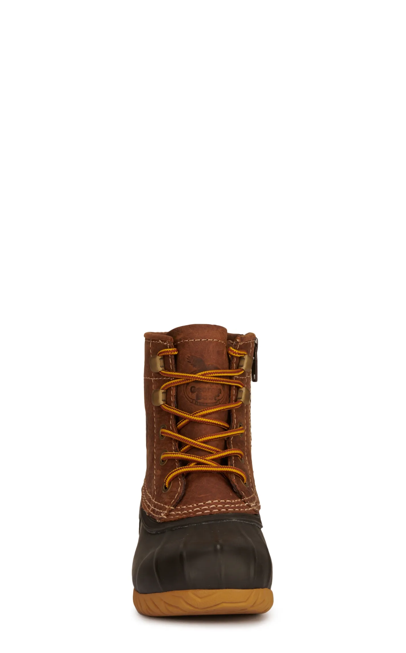 Georgia Youth Brown and Tan Duck Boots with Round Toe and Lace Up